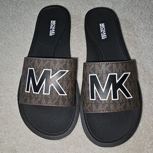Michael Kors Brown and Black Slides